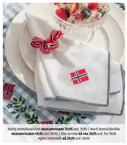 Nille Astrid bomullsserviett, Medlemspris tilbud