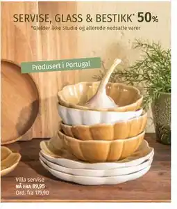 Nille SERVISE, GLASS & BESTIKK 50% tilbud