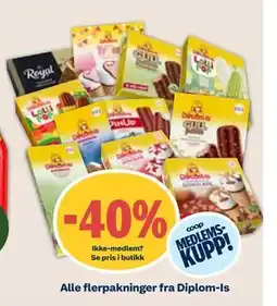 Coop Mega Alle flerpakninger fra Diplom-Is tilbud
