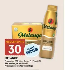 Coop Mega MELANGE, Medlemspris tilbud