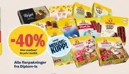 Coop Mega Alle flerpakninger fra Diplom-Is tilbud