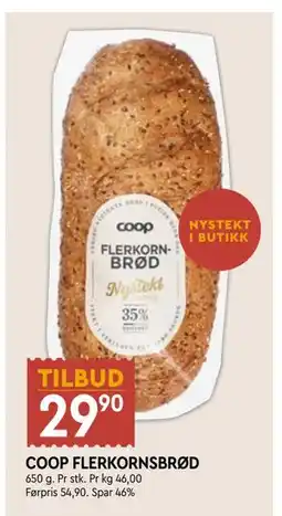 Coop Mega COOP FLERKORNSBRØD tilbud