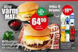 Spar Biffburger/kyllingburger tilbud