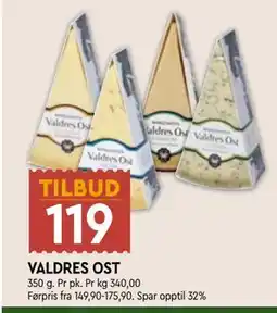 Coop Mega VALDRES OST tilbud