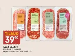 Coop Mega TAGA SALAMI tilbud