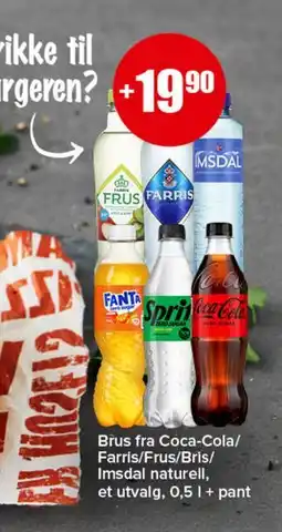 Spar Brus fra Coca-Cola/Farris/Frus/Bris/Imsdal naturell tilbud