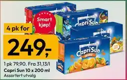 Gigaboks Capri Sun 10 x 200 ml tilbud