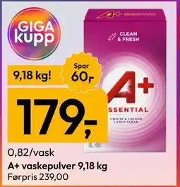 Gigaboks A+ vaskepulver 9,18 kg tilbud