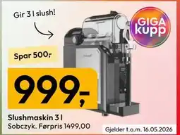 Gigaboks Slushmaskin 3 l tilbud