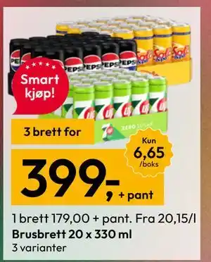 Gigaboks Brusbrett 20 x 330 ml tilbud