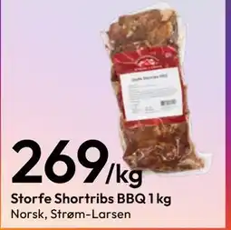 Gigaboks Storfe Shortribs BBQ 1 kg tilbud