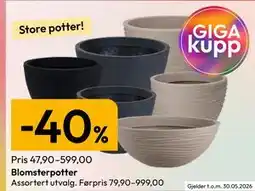 Gigaboks Blomsterpotter tilbud