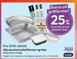 Gigaboks Alle aluminiumsfat/former og folie tilbud