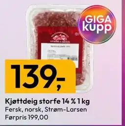 Gigaboks Kjøttdeig storfe 14 % 1 kg tilbud