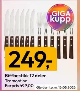 Gigaboks Biffbestikk 12 deler tilbud