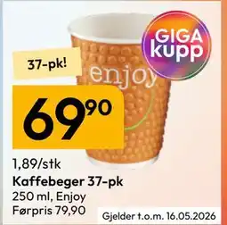 Gigaboks Kaffebeger 37-pk tilbud