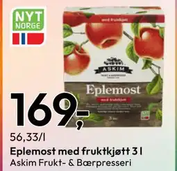 Gigaboks Eplemost med fruktkjøtt 3 l tilbud