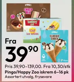 Gigaboks Pingo/Happy Zoo iskrem 6–16 pk tilbud