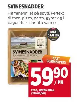 Meny SVINESNADDER tilbud