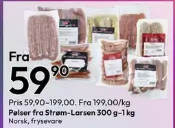 Gigaboks Pølser fra Strøm-Larsen 300 g–1 kg tilbud