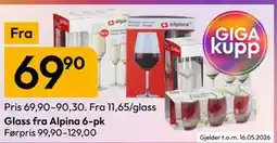 Gigaboks Glass fra Alpina 6-pk tilbud