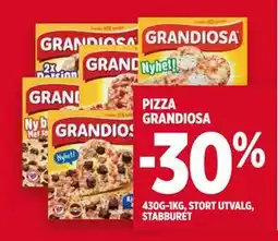 Meny PIZZA GRANDIOSA tilbud