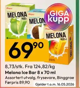 Gigaboks Melona Ice Bar 8 x 70 ml tilbud