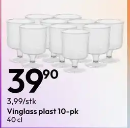 Gigaboks Vinglass plast 10-pk tilbud