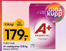 Gigaboks A+ vaskepulver tilbud