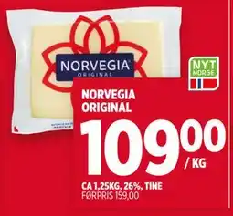 Meny NORVEGIA ORIGINAL tilbud