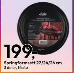 Gigaboks Springformsett 22/24/26 cm tilbud