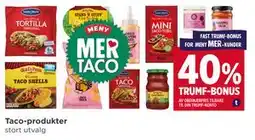 Meny Taco-produkter tilbud