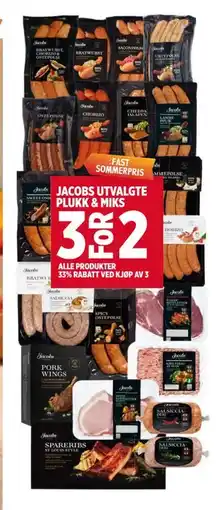 Meny JACOBS UTVALGTE PLUKK & MIKS tilbud
