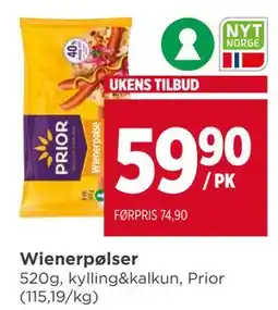 Meny Wienerpølser tilbud