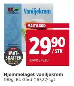 Meny Hjemmelaget vaniljekrem tilbud