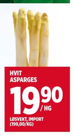 Meny HVIT ASPARGES tilbud