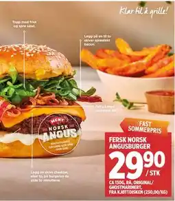 Meny FERSK NORSK ANGUSBURGER tilbud