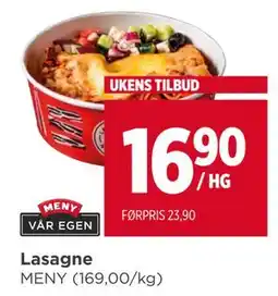 Meny Lasagne tilbud