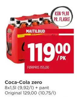 Meny Coca-Cola zero tilbud