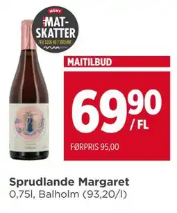 Meny Sprudlande Margaret tilbud