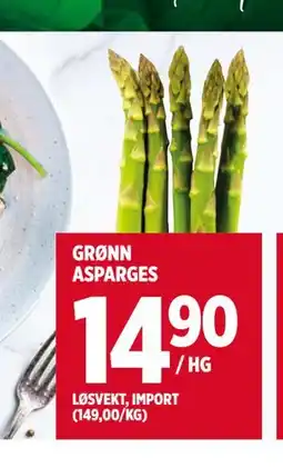 Meny GRØNN ASPARGES tilbud