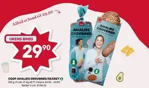Matkroken COOP AMALIES GROVBRØD/SKÅRET tilbud