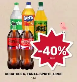 Matkroken COCA-COLA, FANTA, SPRITE, URGE tilbud