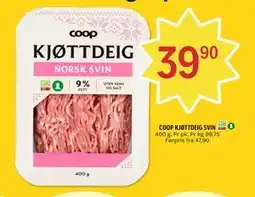 Coop Prix COOP KJØTTDEIG SVIN tilbud