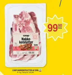 Coop Prix COOP NAKKEKOTELETTER AV SVIN tilbud