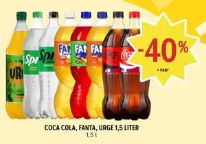 COCA COLA, FANTA, URGE 1,5 LITER