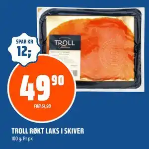 Coop Obs TROLL RØKT LAKS I SKIVER tilbud