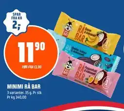 Coop Obs MINIMI RÅ BAR tilbud