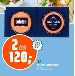 Coop Obs LOFOTEN LAKSEBURGER tilbud