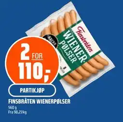 Coop Obs FINSBRÅTEN WIENERPØLSER tilbud
